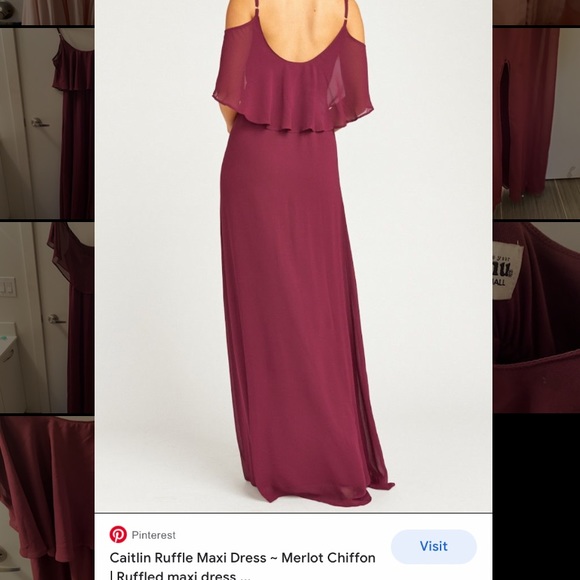 Show Me Your Mumu Caitlin dress in merlot - Picture 3 of 14